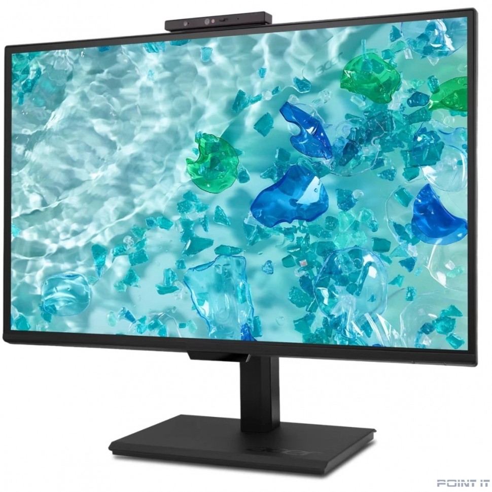 Монитор LCD Acer 23.8" B248YGbemiqprcuzx Black {IPS 1920x1080 120Hz 4ms 300cd HDMI2.0 DisplayPort1.2 DP(Out) USB-C(PD100W) RJ45 3xUSB3.2 Webcam 2x5W Pivot VESA}