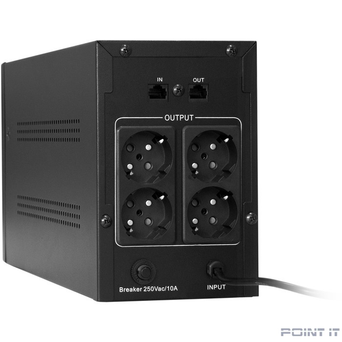 Exegate EP285491RUS ИБП ExeGate SpecialPro UNB-1200.LED.AVR.EURO.RJ <1200VA/750W, LED, AVR, 4 евророзетки, RJ45/11, Black>