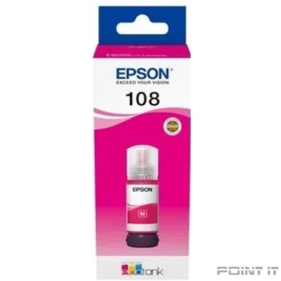 EPSON C13T09C34A Картридж 108 EcoTank Ink для Epson L8050/L18050, Magenta 70ml