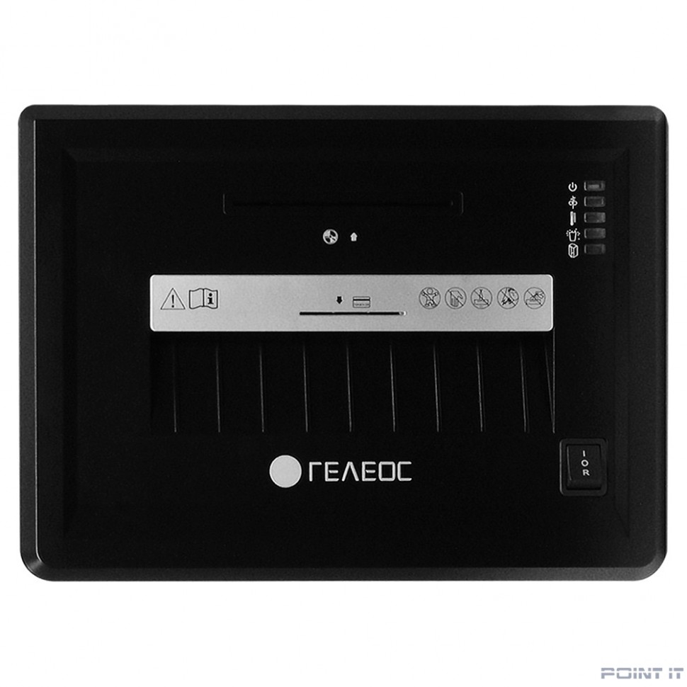 ГЕЛЕОС Уничтожитель документов УМ26-2 DIN P-2 {(2 ур-нь секр.), полоса 3,9мм, 17-21 лист (70г/м2), CD/пл.карты/скрепки/скобы, 26 л.}