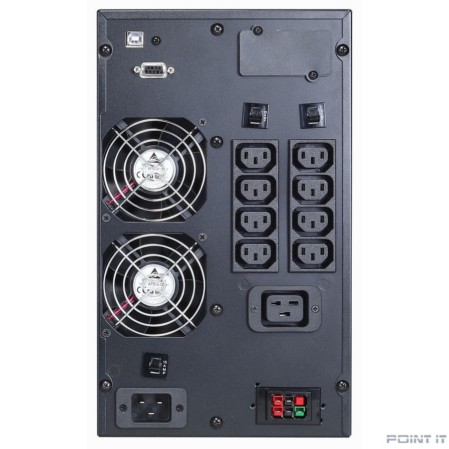 PowerCom Macan MAC-2000 ИБП {On-Line, 2000VA/2000W, Tower, IEC, LCD, Serial+USB, SNMPslot, подкл. доп. батарей} (1034862)