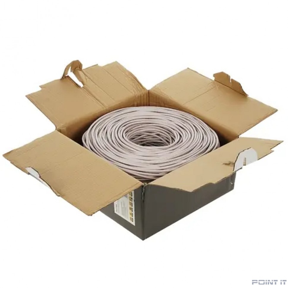 Cablexpert [UPC-6004-SOL] Кабель UTP кат.6, 4 пары, 0.57mm CCA одножильный серый (305м)