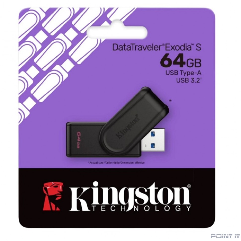 Kingston USB Drive 64GB DataTraveler Exodia S USB3.2 Gen.1 [DTXS/64GB]