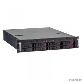 Exegate EX281292RUS Серверный корпус ExeGate Pro 2U550-HS08 &lt;RM 19&quot;,  высота 2U, глубина 550, БП 1U-700ADS, 8xHotSwap, USB&gt;