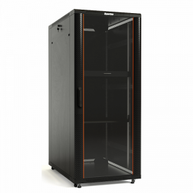  					Шкаф напольный 19-дюймовый, 42U, 2055x800х1000 мм (ВхШхГ), передняя и зад.распашные перфор.двери (75%), ручка с замком, крыша нового типа,9004,разобра				 