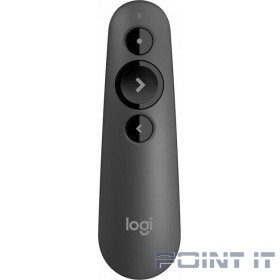 910-005843 Презентер Logitech R500s Graphite черный, Bluetooth + 2.4 GHz, USB-ресивер , 3 программируемых кнопки, лазерная указка  (090828)