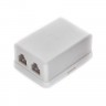 Розетка телефонная внешняя / 2 порта RJ-11(6p2c) / 2 контактная, мини, белая, Netko