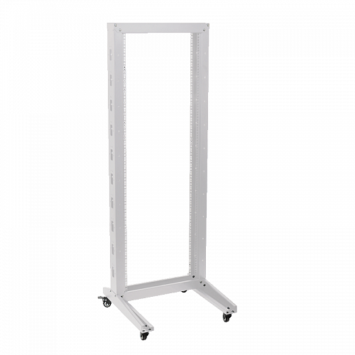 ITK 19 однорамная стойка, 32U, 600x600, на роликах, серая