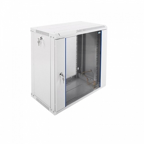 Шкаф телекоммуникационный настенный разборный ЭКОНОМ 12U (600x350) дверь стекло