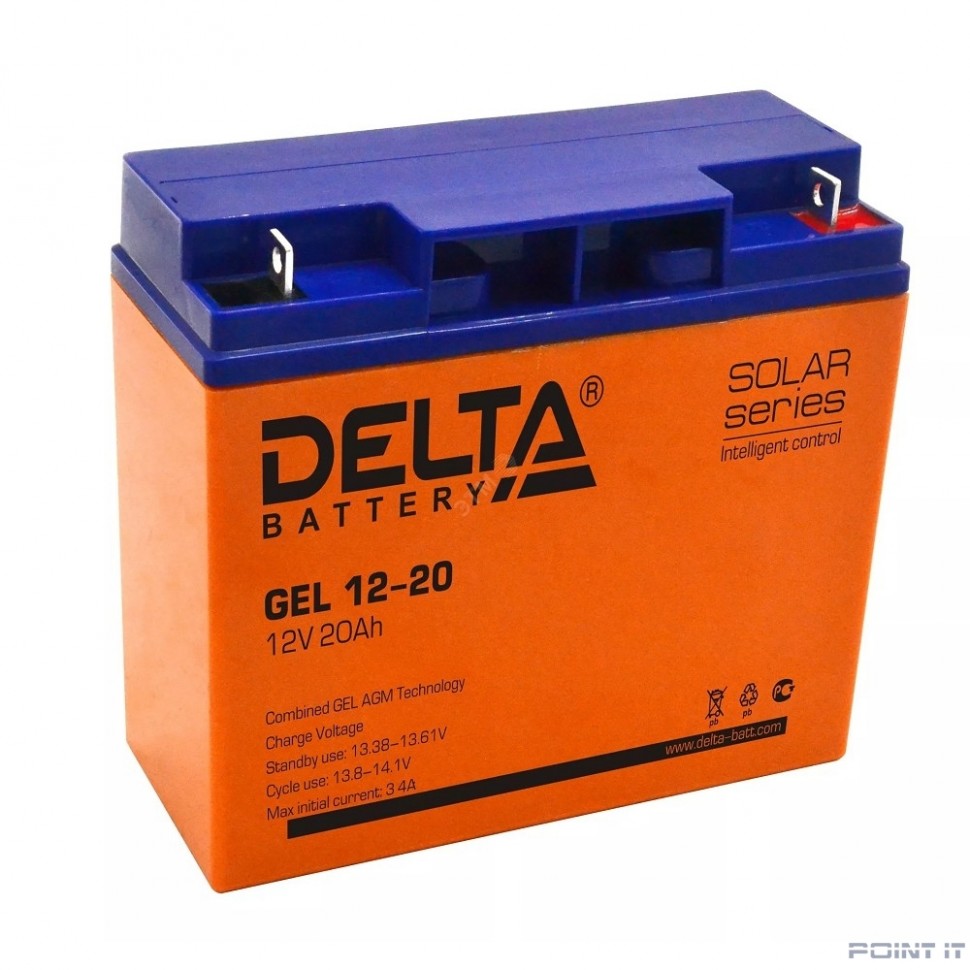 Delta GEL 12-20 (12V/20Ач) свинцово- кислотный аккумулятор