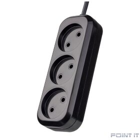 Perfeo Сетевой удлинитель без заземления "RU POWER", PF_B4068 (7,0м, 3 розетки, чёрный (Р16-012))