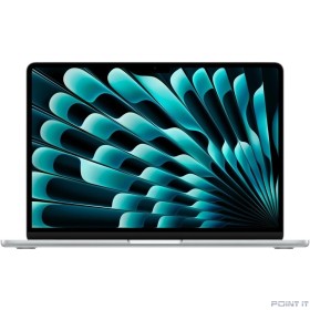 Ноутбук Apple MacBook Air 13-inch 2025 [MW0W3] (КЛАВ.РУС.ГРАВ.) Silver 13.6&quot; Liquid Retina {(2560x1600) M4 10C CPU 8C GPU/16GB/256GB SSD/рекоменд.переходник 11007065} (A3240)