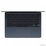 Ноутбук Apple MacBook Air 13-inch 2025 [MW133] (КЛАВ.РУС.ГРАВ.) Midnight 13.6" Liquid Retina {(2560x1600) M4 10C CPU 10C GPU/16GB/512GB SSD/рекоменд.переходник} (A3240)