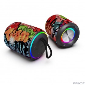 Perfeo Bluetooth-колонка &quot;CASK&quot; 6W, MP3 USB-TF, AUX, FM, HANDS FREE, TWS граффити [PF_D0345]