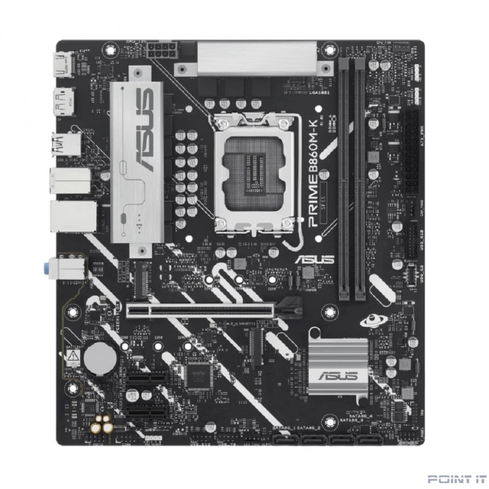 Материнская плата Asus PRIME B860M-K Soc-1851 Intel B860 2xDDR5 mATX AC`97 8ch(7.1) 2.5Gg RAID+HDMI+DP
