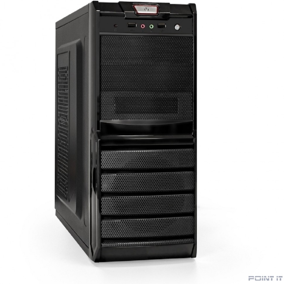 Exegate EX278399RUS Корпус Miditower Exegate XP-329S Black, ATX, <XP500, Black,120mm>, 2*USB, Audio