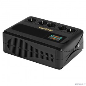 Exegate EX295684RUS ИБП ExeGate NEO Smart BU-600.LCD.AVR.5SH &lt;600VA/360W, цветной LCD-дисплей, AVR, 5*Schuko, Black&gt;