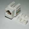 Модуль Keystone неэкранированный, RJ-45, cat.6, 90°, 110/Krone тип, под инструмент, белый