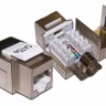 Модуль Keystone экранированный, RJ-45, cat.6, 180°, под инструмент, металлик, для патч-панели