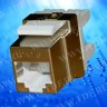 Модуль Keystone экранированный, RJ-45, cat.6, 180°, под инструмент, металлик, для патч-панели