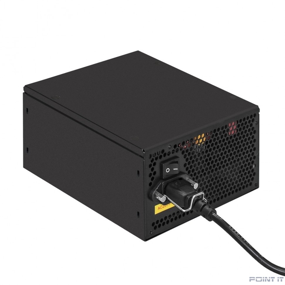 Exegate EX292174RUS-S Блок питания 400W ExeGate 400PPX (ATX, SC, APFC, КПД 80% (80 PLUS), 14cm fan, 24pin, (4+4)pin, PCIe, 5xSATA, 4xIDE, FDD, RTL, black, кабель 220V с защитой от выдергивания)