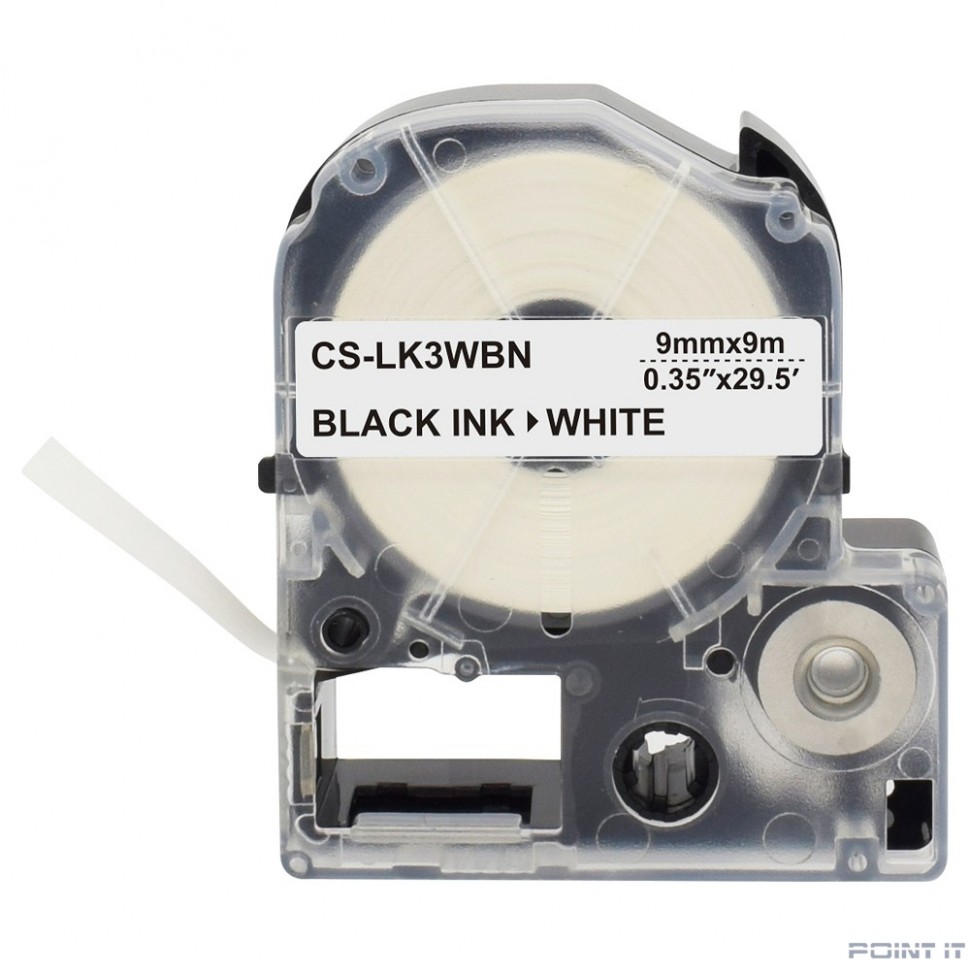 Картридж ленточный Cactus CS-LK3WBN черный для Epson LW300/LW400/LW700/LW600P/LW1000P