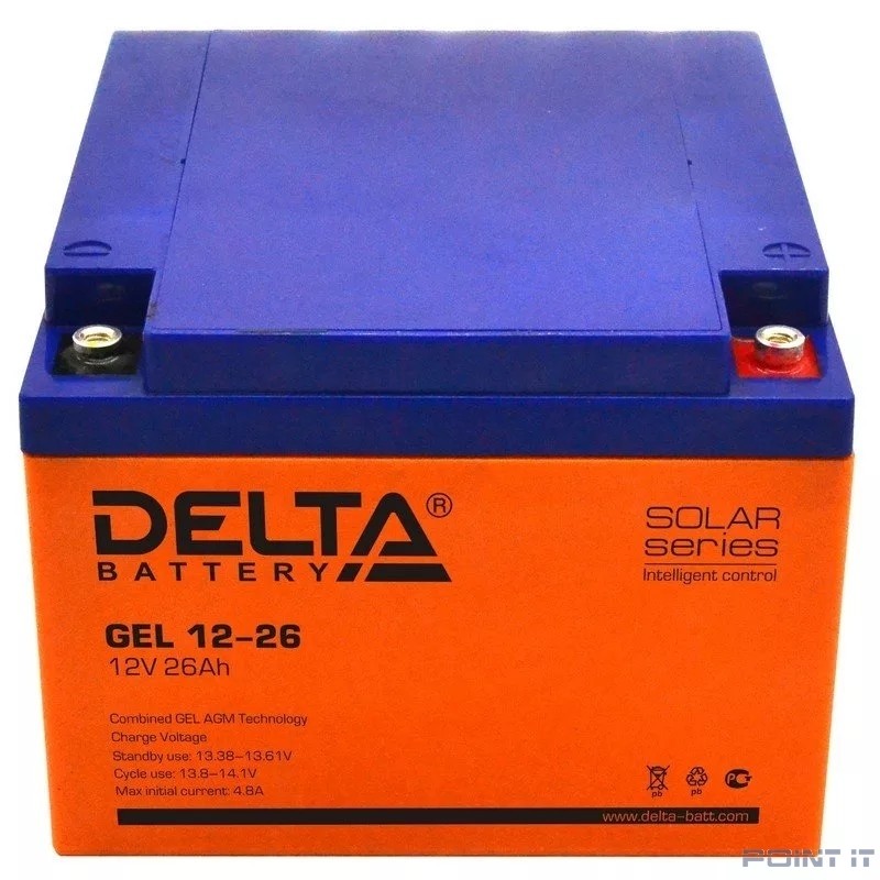 Delta GEL 12-26 (12V/26Ач) свинцово- кислотный аккумулятор