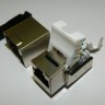 Модуль Keystone экранированный, RJ-45, cat.6А, 90°, 110 тип, под инструмент, KE, металлик, Netko СКС