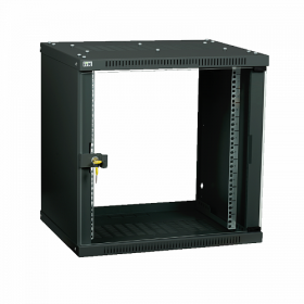  					ITK Шкаф LINEA WE 9U 600x650мм дверь стекло черный				 