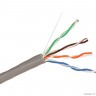 Exegate EX256748RUS Кабель UTP 4 пары кат.5e Exegate бескислородная медь,24AWG, FLUKE® test pass, бухта 305м, серый, PVC